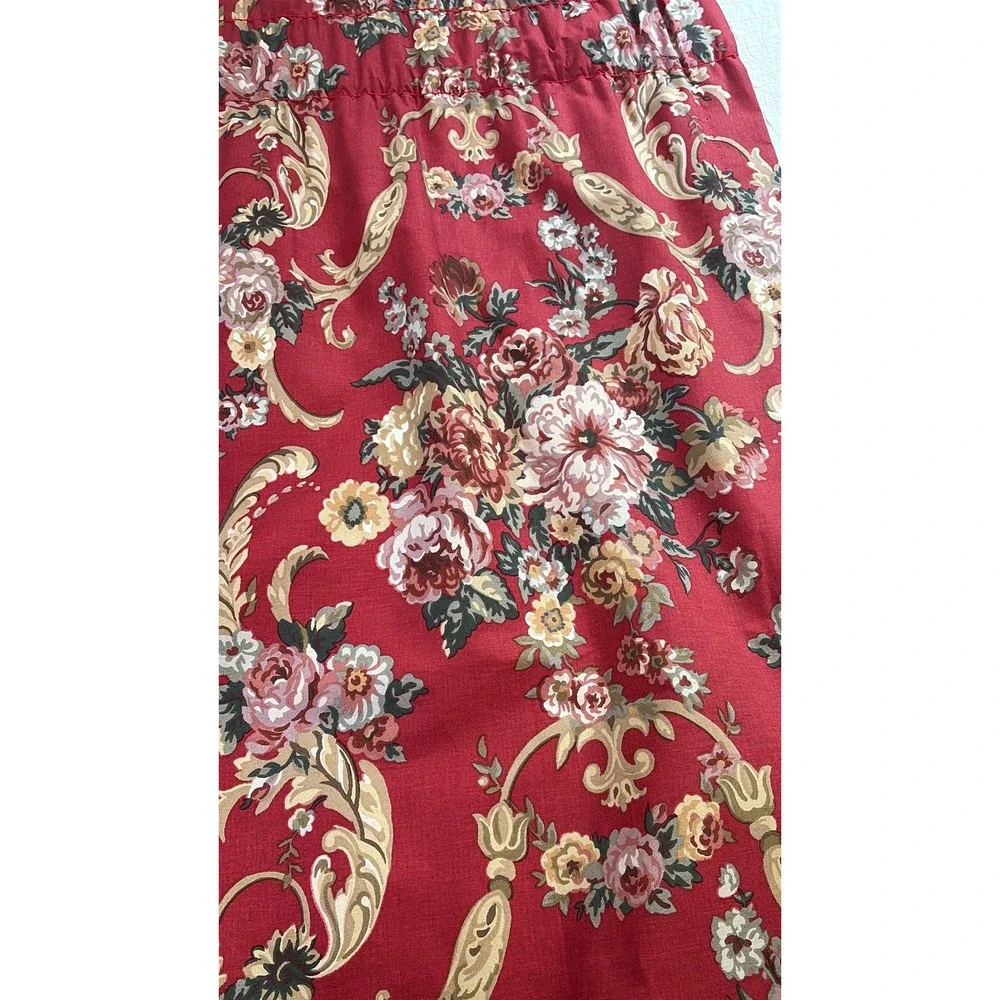 Ralph Lauren Danielle Marseilles Drapery Panel (1)Red English Rose‎ Made in USA
